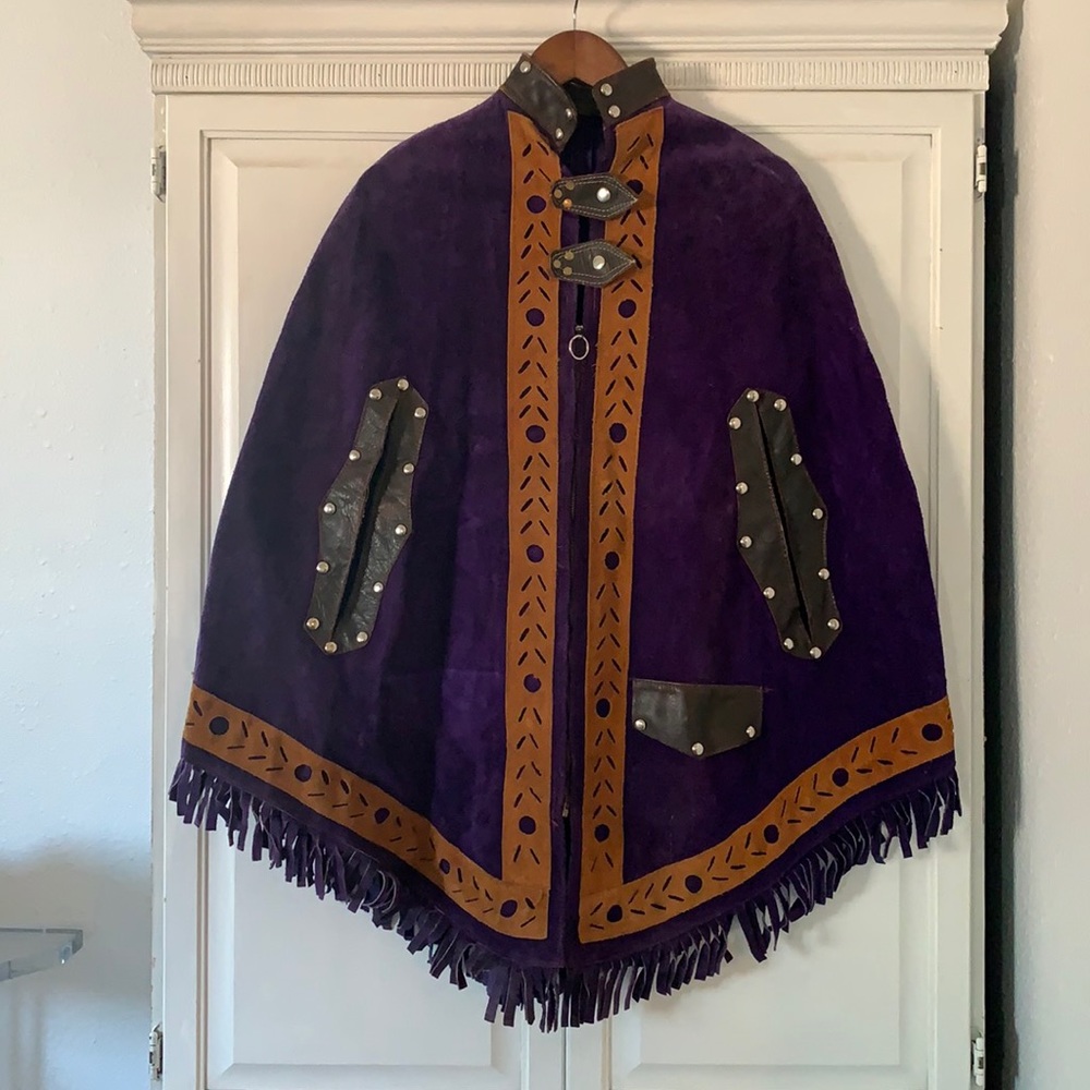 Vintage leather cape